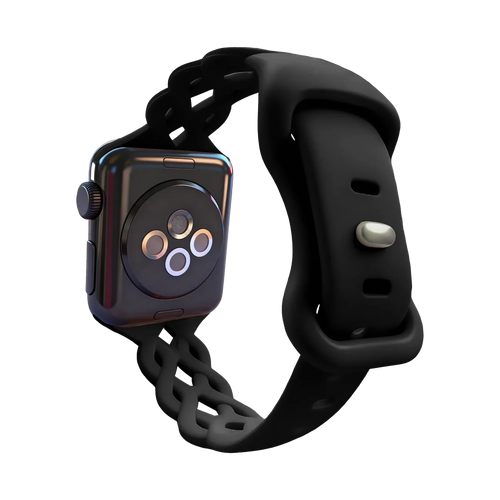 Bandz Correa silicona trenzada Apple Watch (negro)