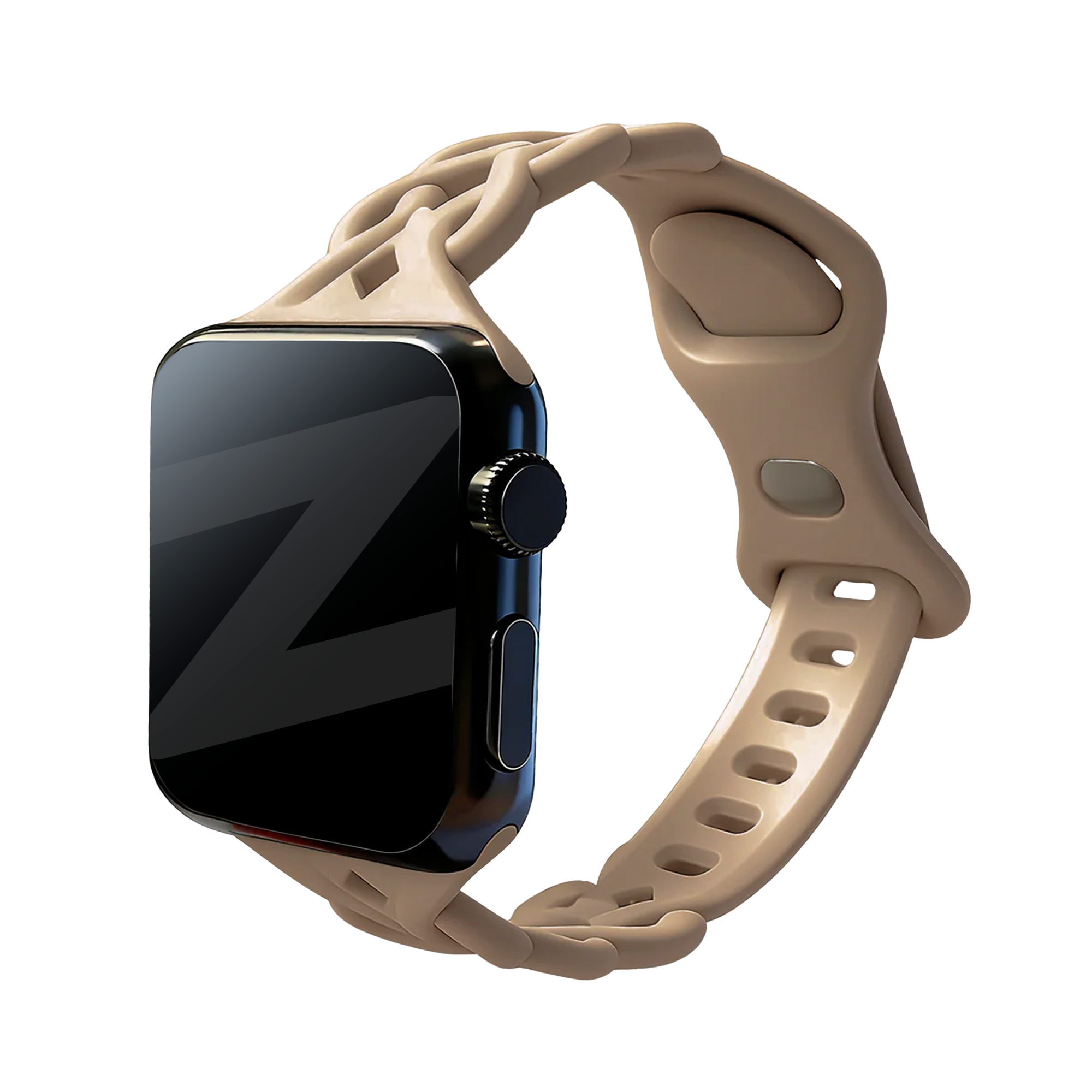 Bandz Correa silicona trenzada Apple Watch (beige)
