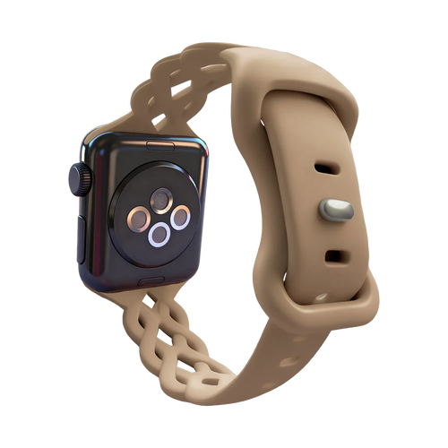 Bandz Correa silicona trenzada Apple Watch (beige)