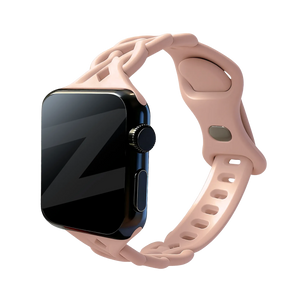 Bandz Correa silicona trenzada Apple Watch (rosa arena)