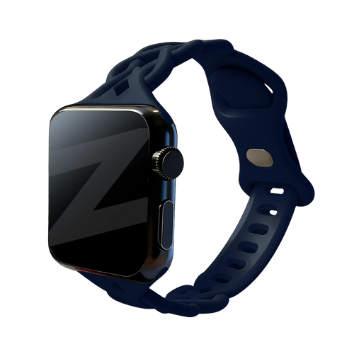Bandz Correa silicona trenzada Apple Watch (azul oscuro)
