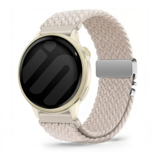 Correa trenzada con hebilla Garmin Vivoactive 6 (blanco estrella)