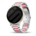 Correa acero Garmin Vivoactive 5 (plateado/rosa)