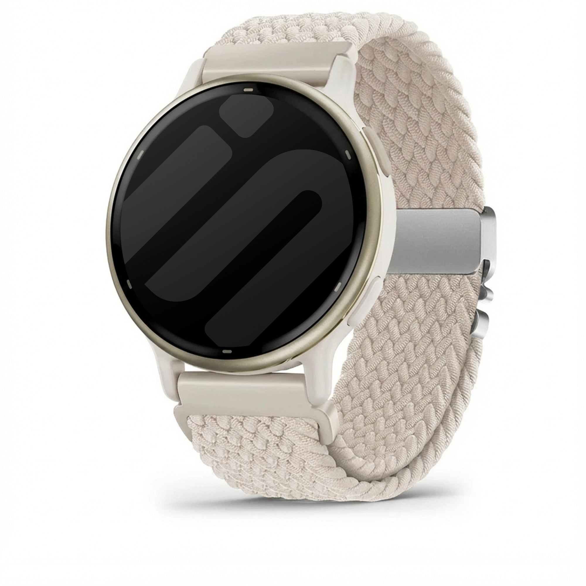 Correa trenzada con hebilla Garmin Vivoactive 5 (blanco estrella)