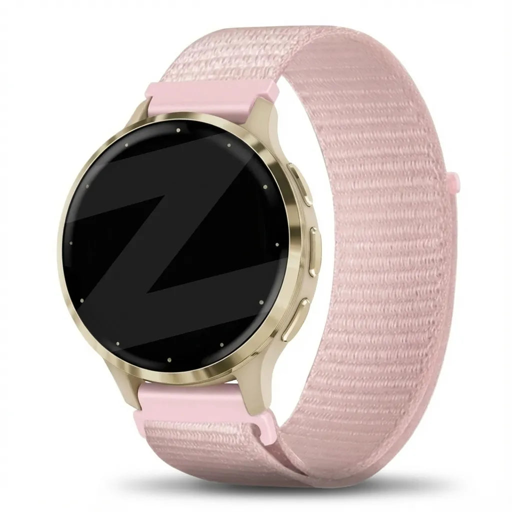 Bandz Garmin Venu 3s Nylon Loop Strap (Light Pink)