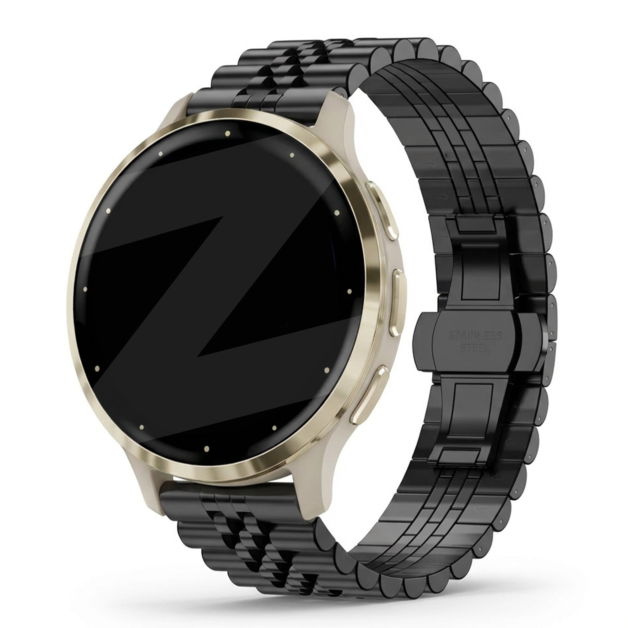 Bandz Correa acero 'Jubilee' Garmin Venu 3s (negro)