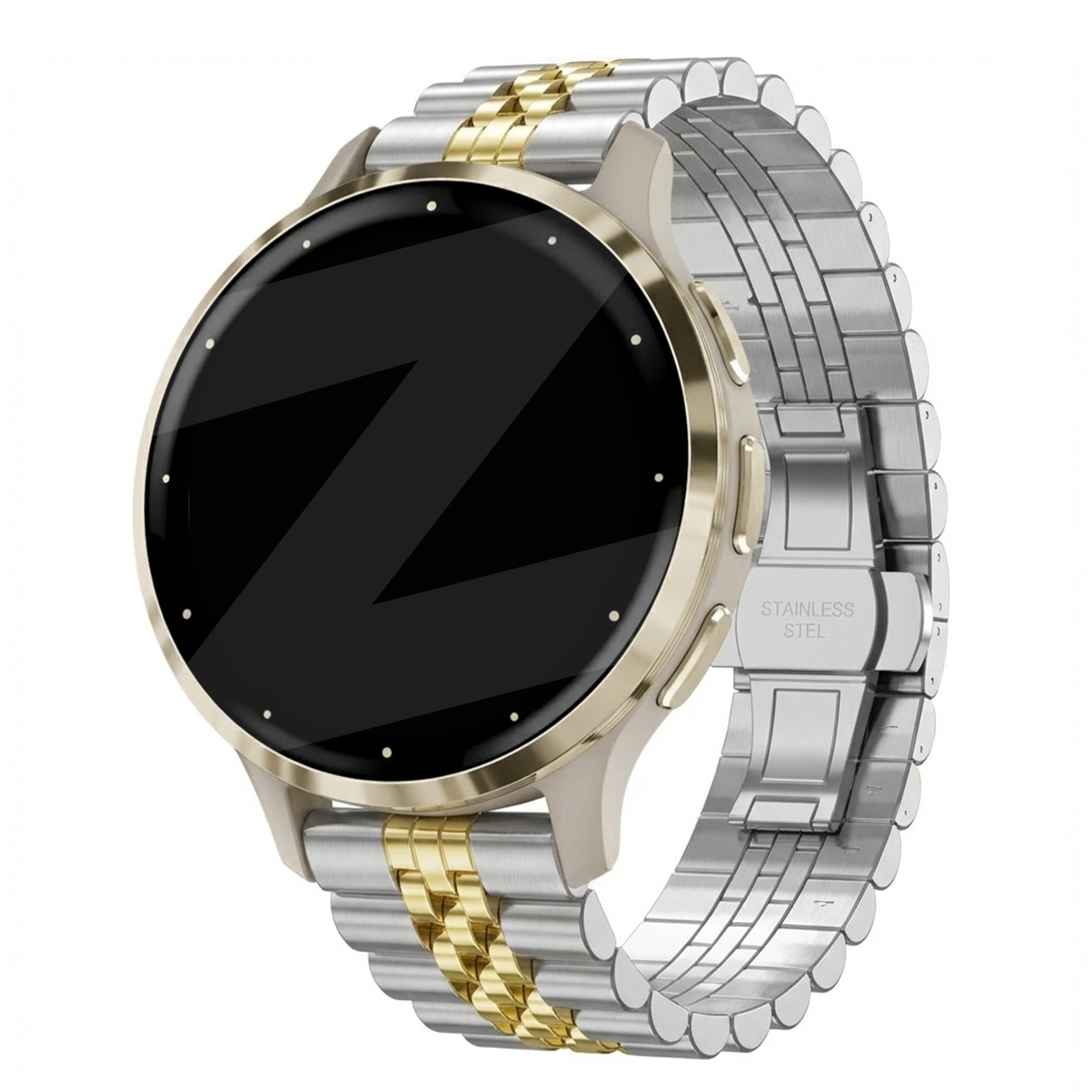 Bandz Correa acero 'Jubilee' Garmin Venu 3s (plateado/dorado)