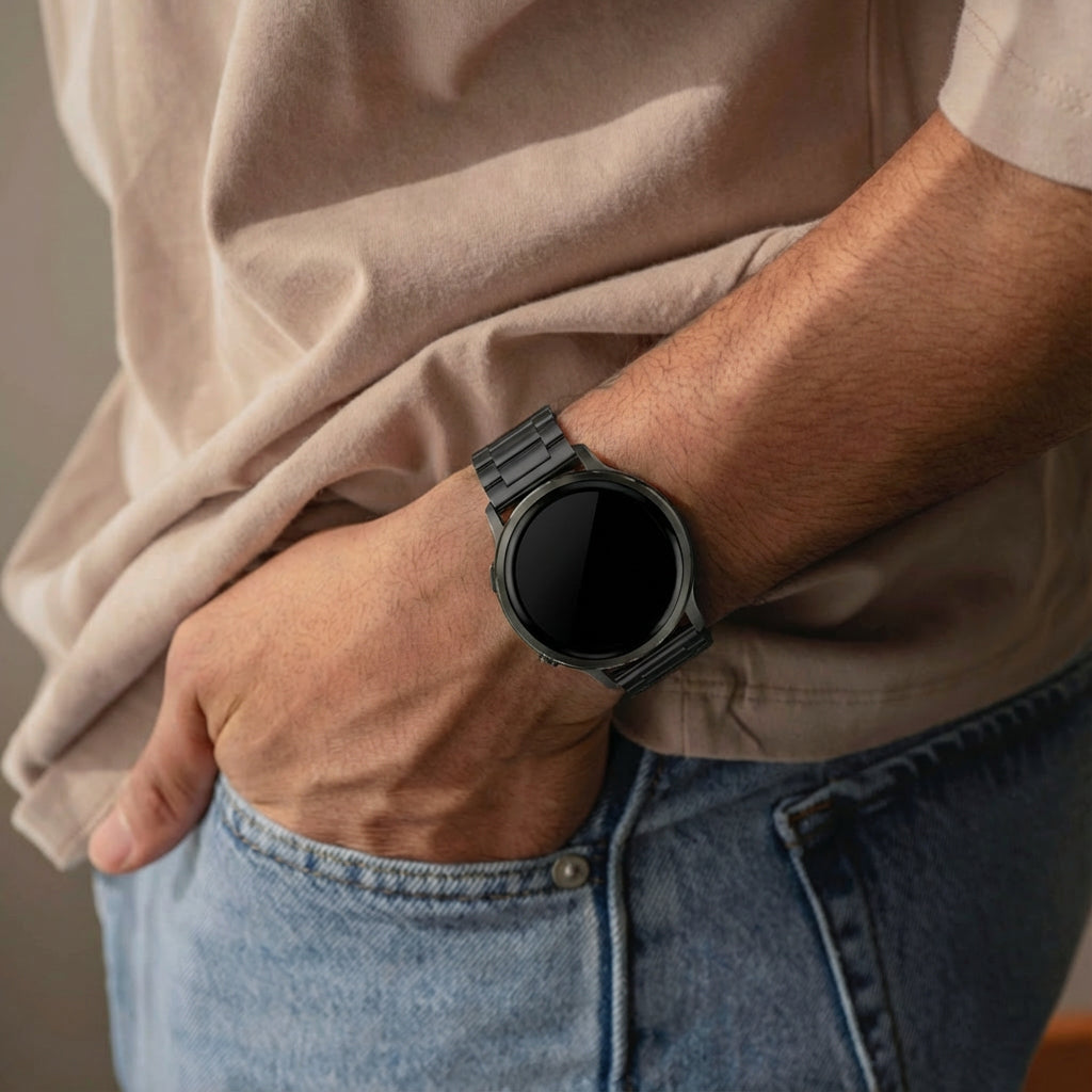 Bandz Correa acero 'Classic' Garmin Bounce 2 (negro)