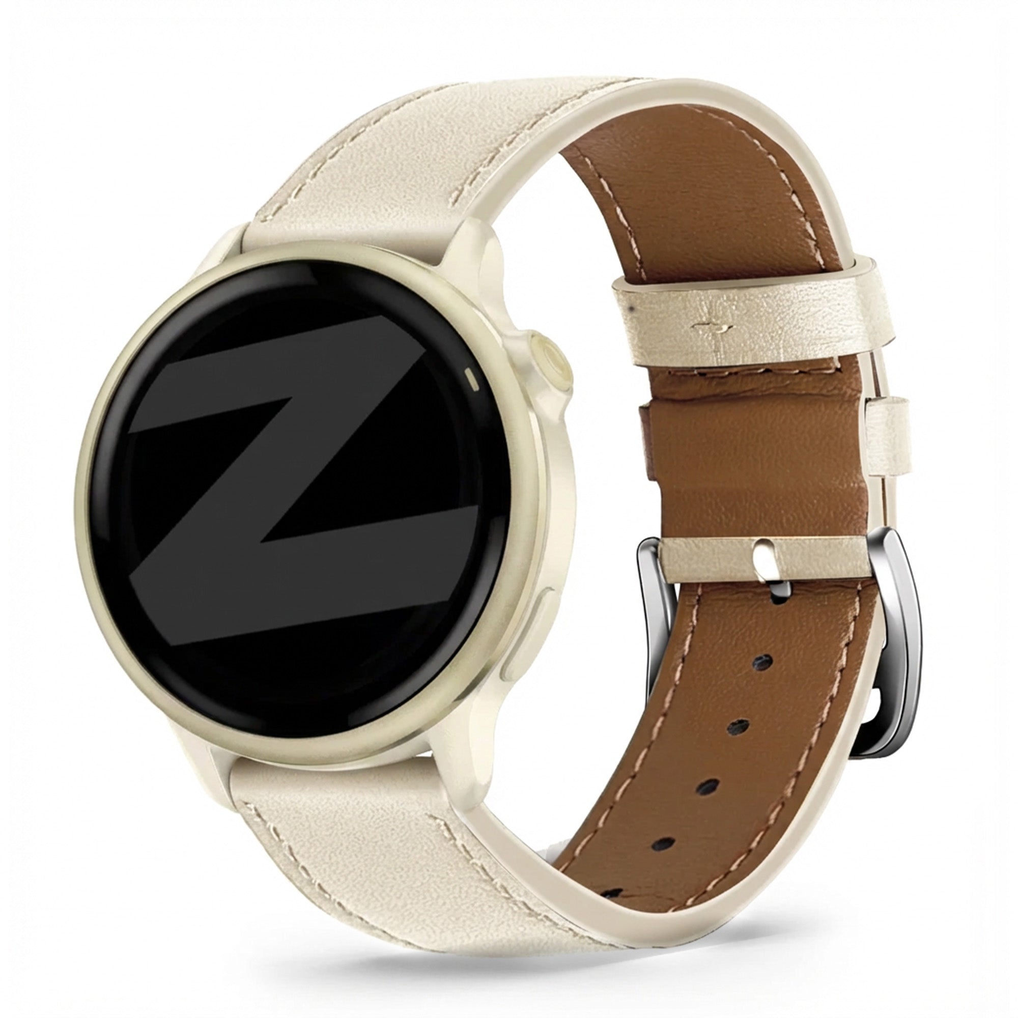 Bandz Correa cuero 'Deluxe' Garmin Vivoactive 6 (beige)
