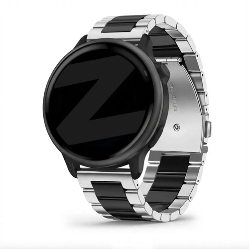 Bandz Correa acero 'Classic' Garmin Vivoactive 6 (plateado/negro)