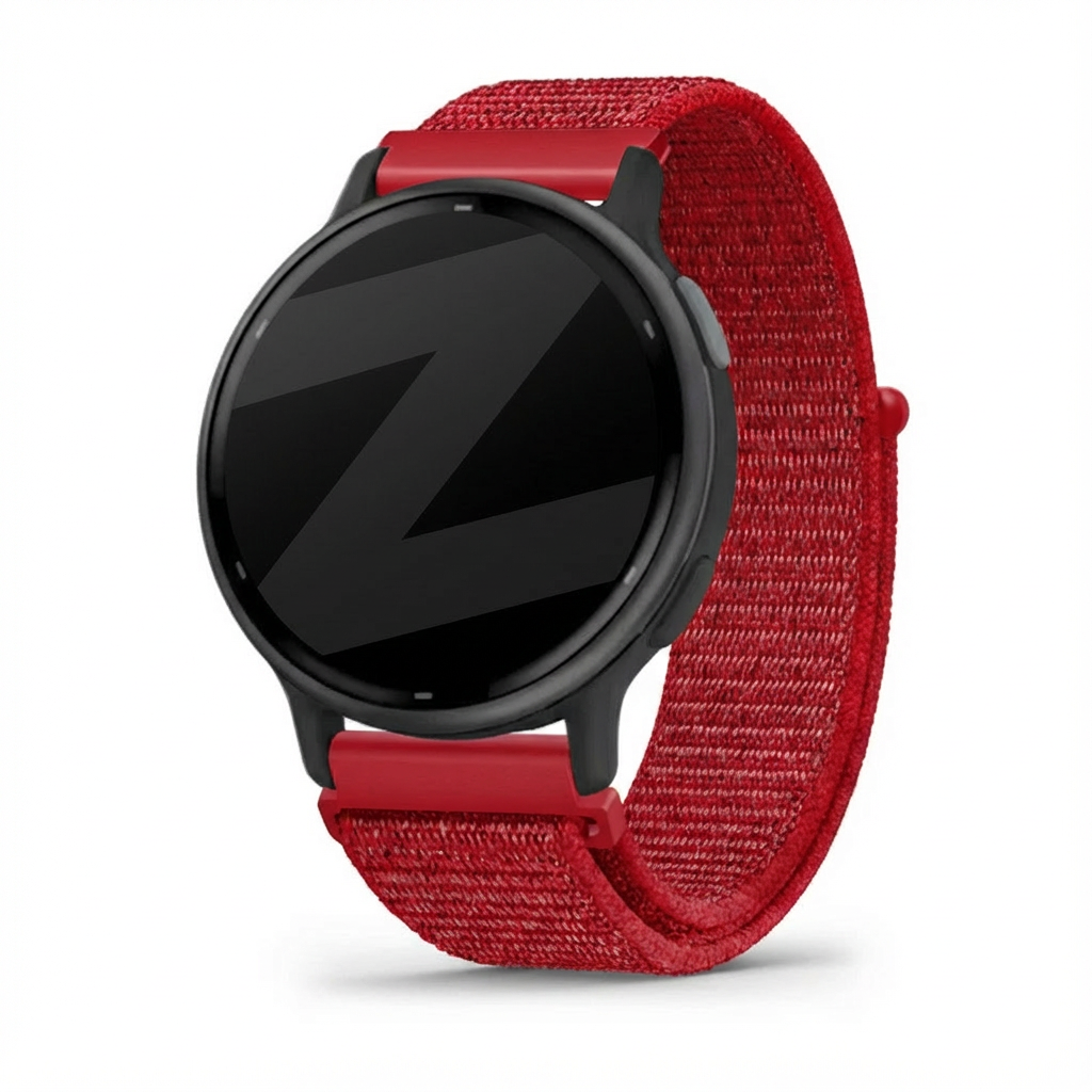 Bandz Garmin Vivoactive 5 Nylon Loop Strap (Red)
