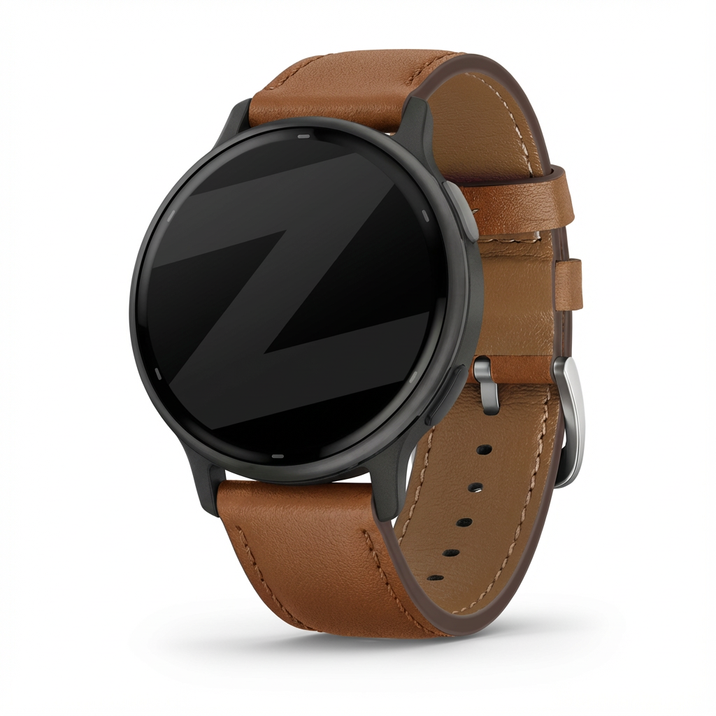 Bandz Garmin Vivoactive 5 Leather Strap 'Deluxe' (Brown)