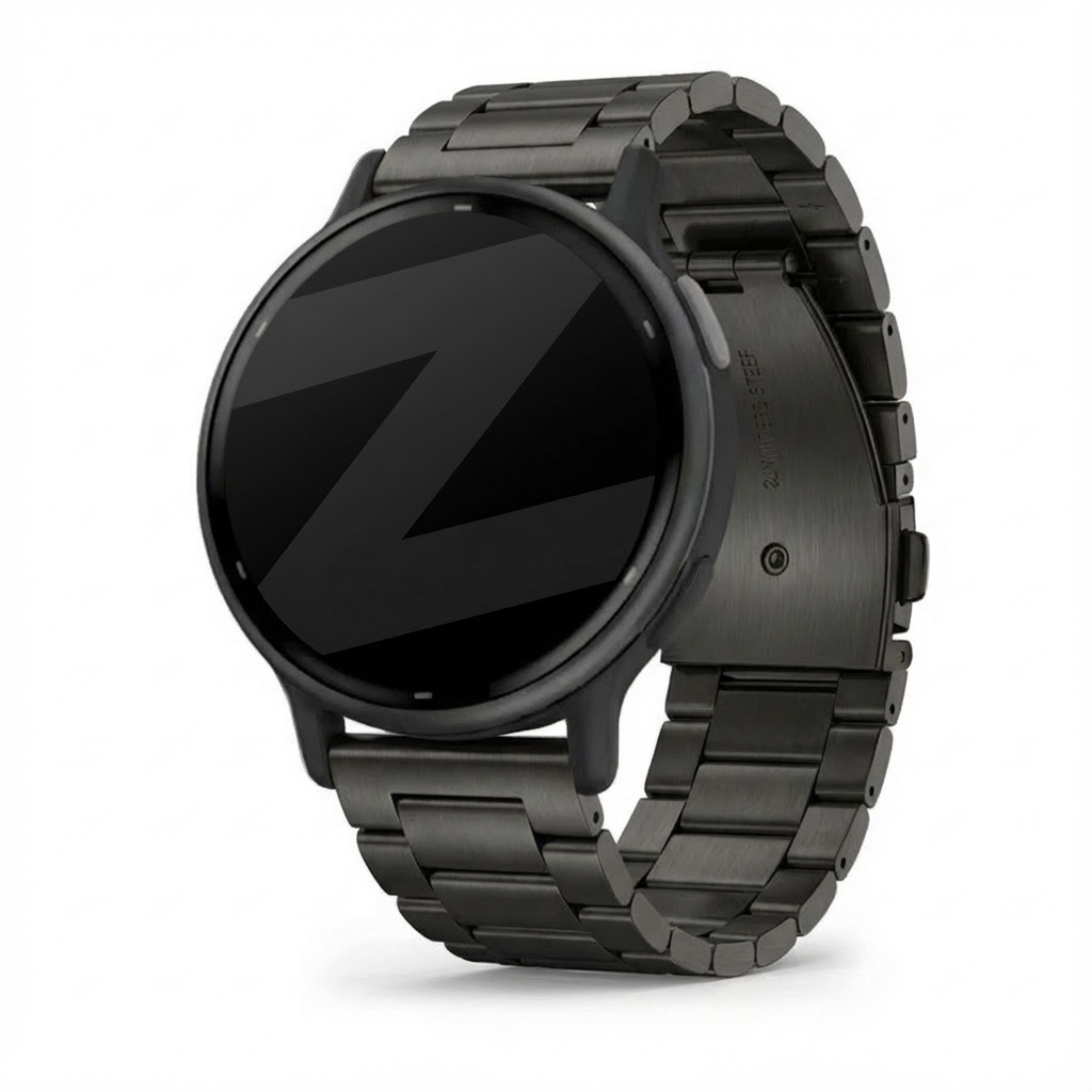 Bandz Garmin Vivoactive 5 Titanium Link Strap (Black)