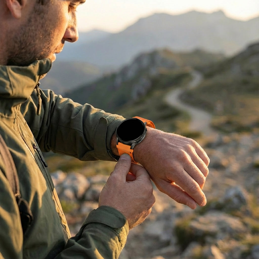 Bandz Garmin Forerunner 570 - 47mm Alpine Nylon Strap (Orange)