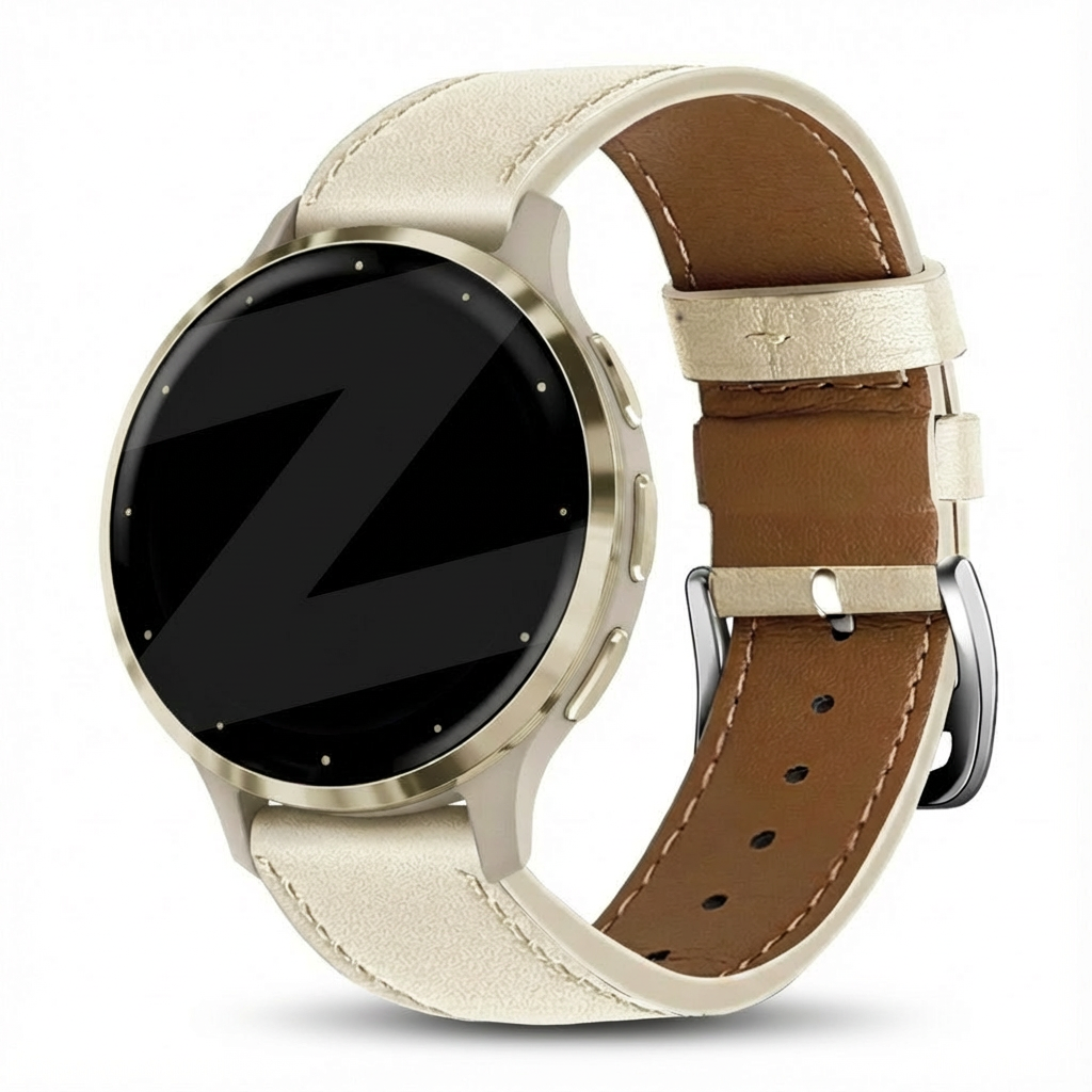 Bandz Correa cuero 'Deluxe' Garmin Venu 3s (beige)