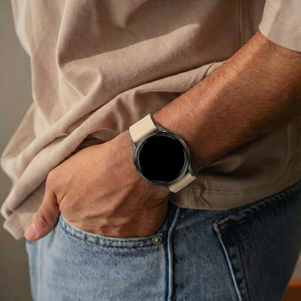 Bandz Garmin Approach S42 Silicone Strap 'Premium' (Beige)