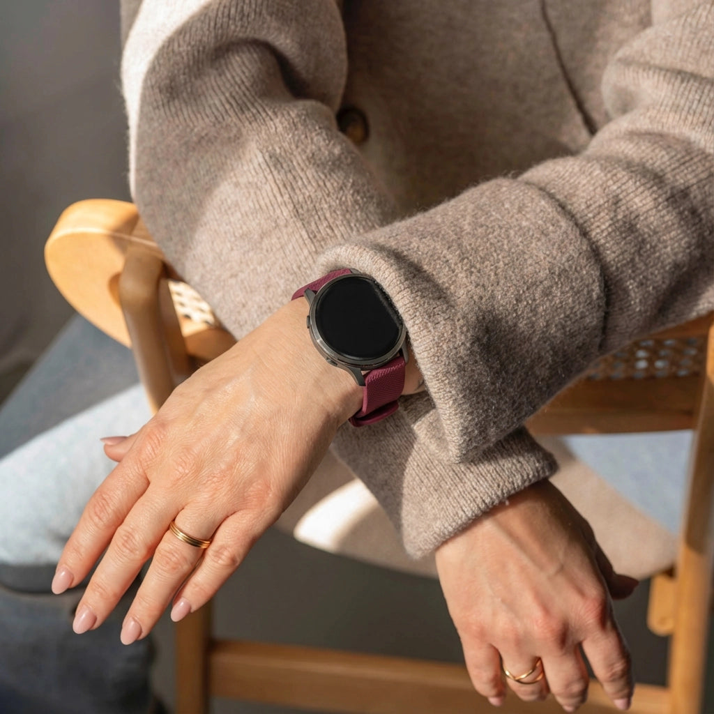 Bandz Garmin Approach S12 Silicone Strap 'Premium' (Wine Red)