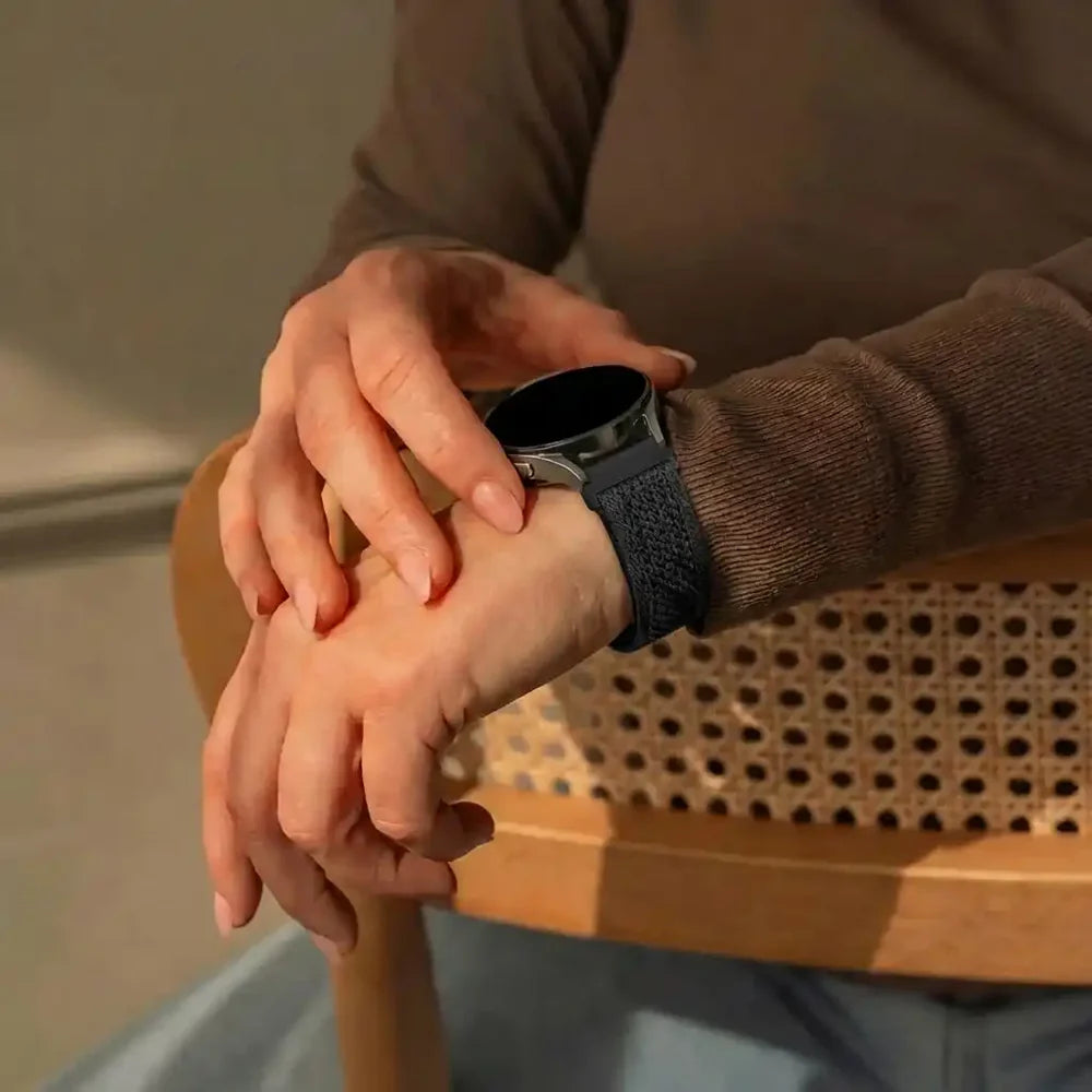 Bandz Amazfit Bip U Vintage Nylon Strap (Black)