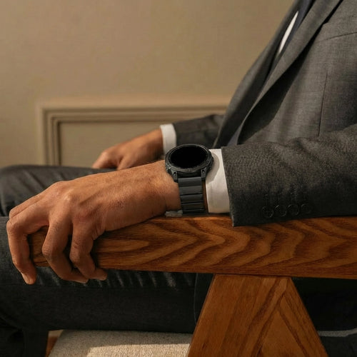 Garmin Instinct Titanium Hybrid Strap (Black)