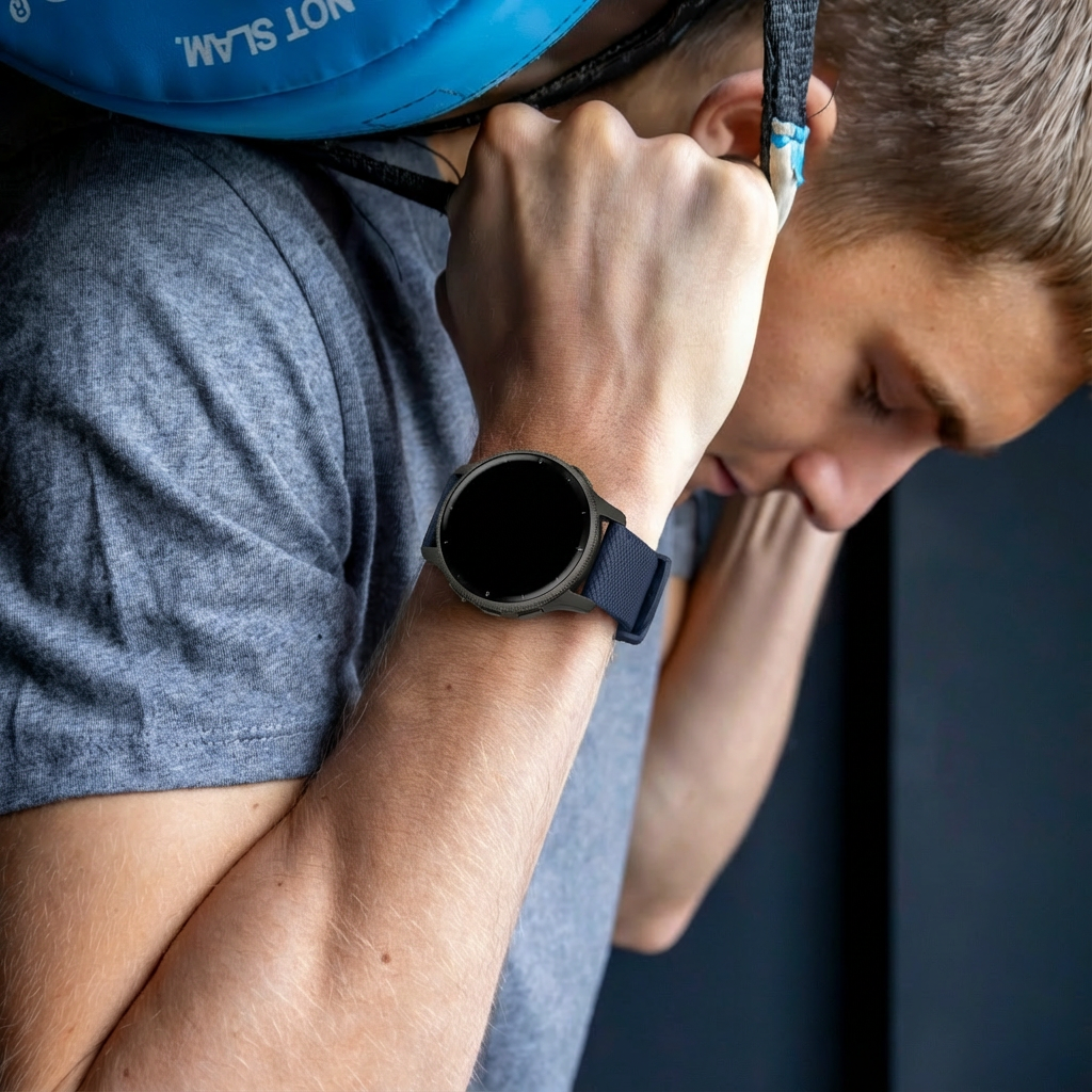 Correa silicona Garmin Vivoactive 4 (azu oscuro)