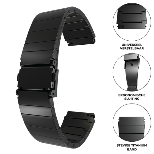 Correa titanio Premium Huawei Watch GT 5 Pro - 46mm (negro)