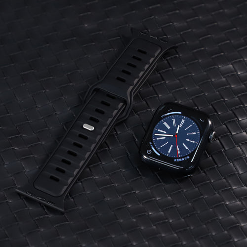 Apple Watch Premium Outdoor Silicone Strap (Black/Black)