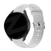 Bandz Correa silicona con estampado floral Samsung Galaxy Watch FE (blanco)