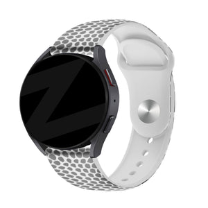 Silicone Patterned Strap, on a watch, 3/4 front view