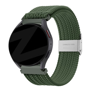 Bandz Correa nylon trenzada Garmin Venu (verde oliva)