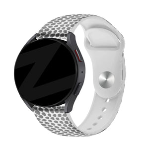 Silicone Patterned Strap, on a watch, 3/4 front view