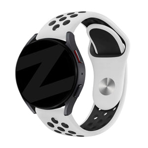 Bandz Correa deportiva 'Deluxe' Oozoo Smartwatch 20mm (blanco/negro)