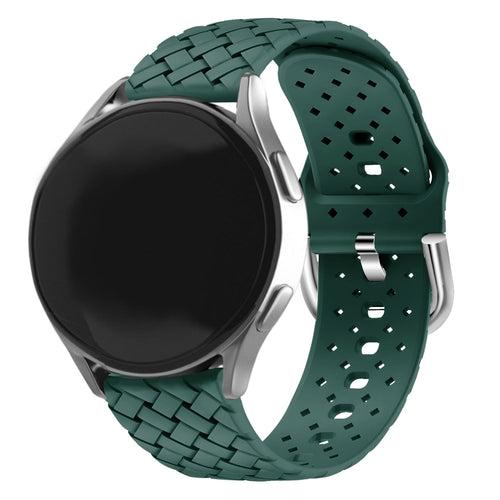 Withings Steel HR - 40mm Braided Silicone Strap (Dark Green)