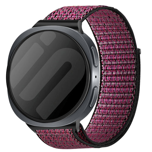 Samsung Galaxy Watch 8 - 44mm Nylon Strap (Crimson Berry)
