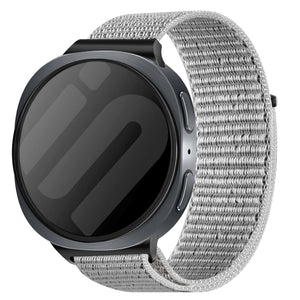 Nylon Strap, seashell, on a watch, 3/4 front view