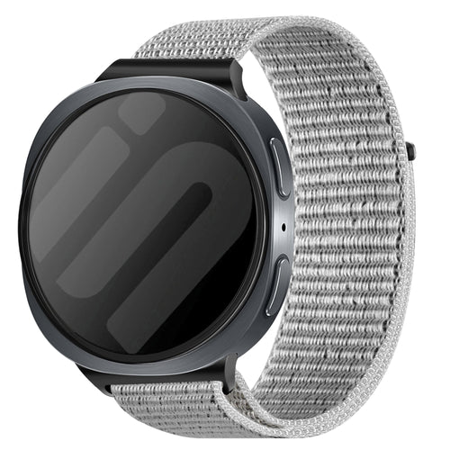 Nylon Strap, seashell, on a watch, 3/4 front view