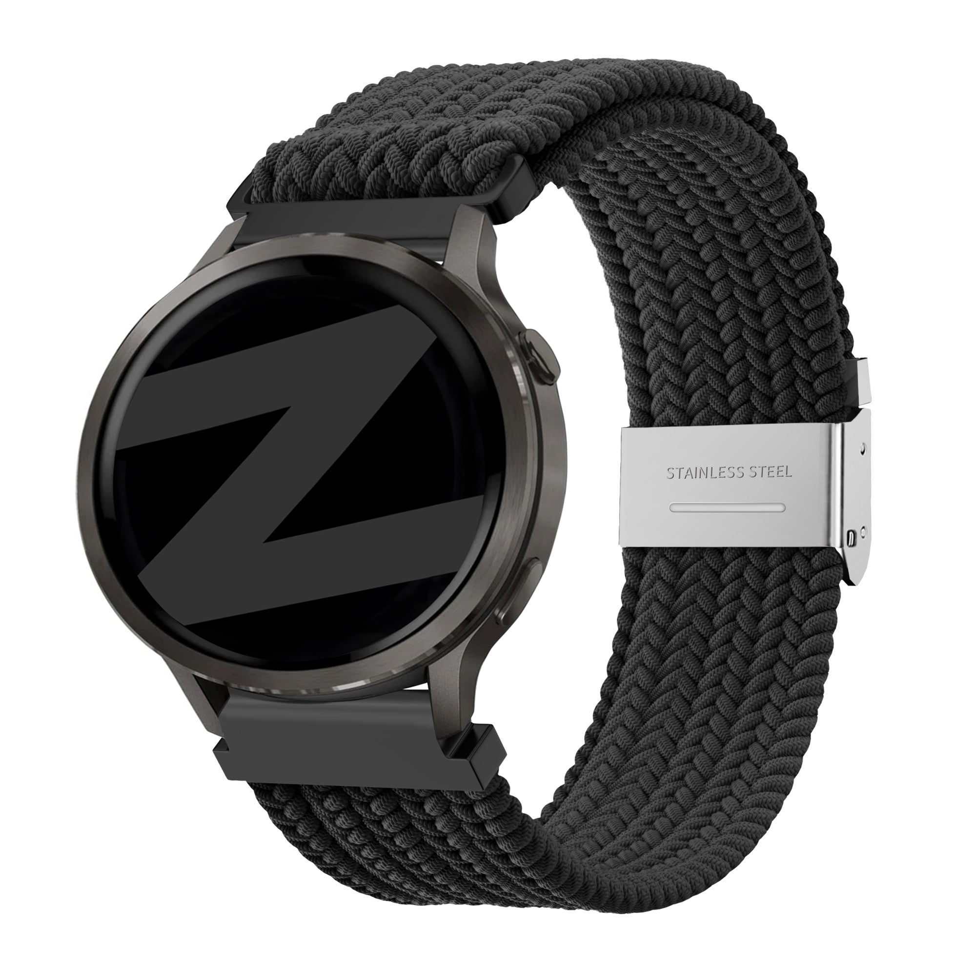 Bandz Garmin Forerunner 70 Woven Nylon Strap (Black)