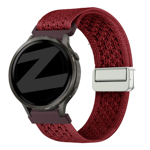 Bandz Garmin Approach J1 Vintage Nylon Strap (Wine Red)