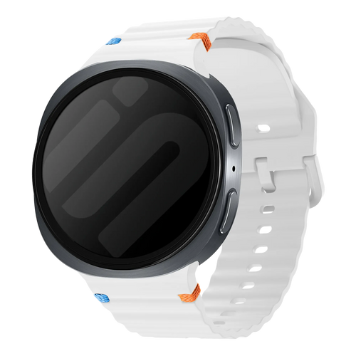 Correa silicona ondulada Samsung Galaxy Watch 8 - 44mm (blanco)