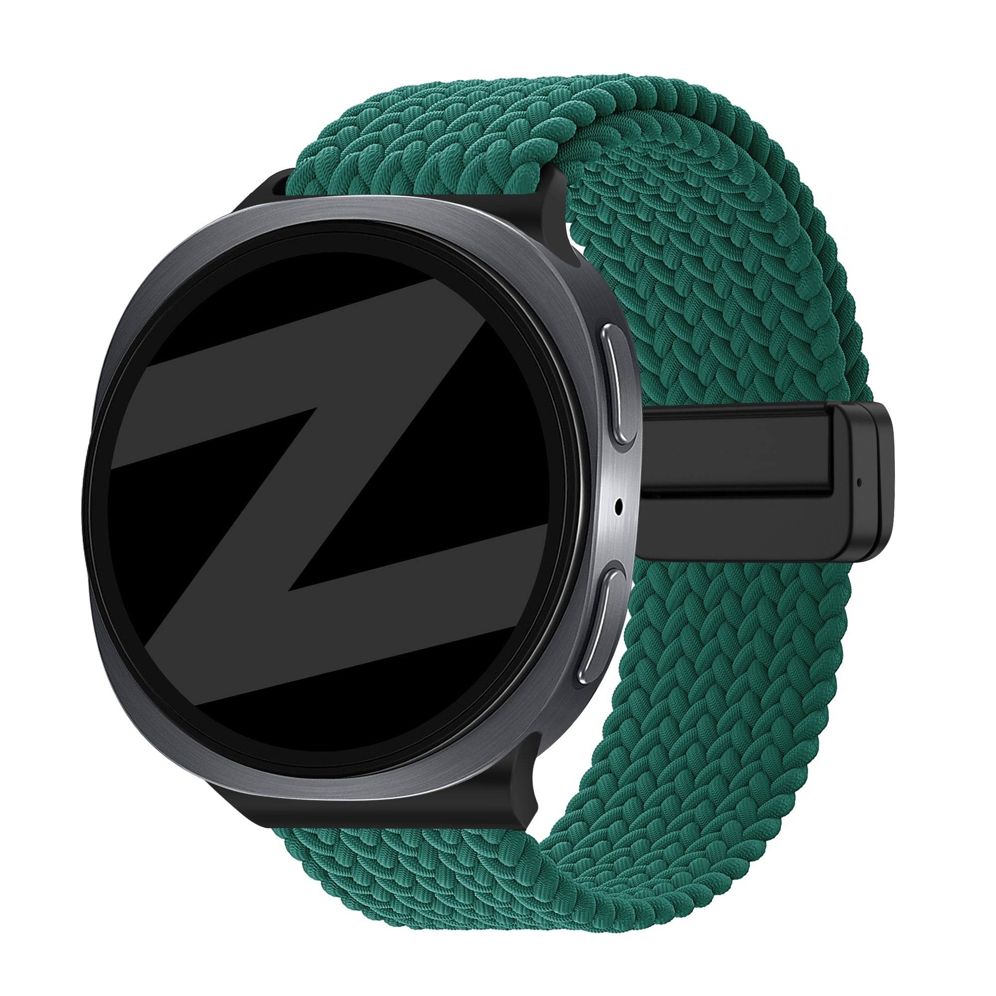 Bandz Samsung Galaxy Watch 8 - 44mm Magnetic Braided Strap (Green)