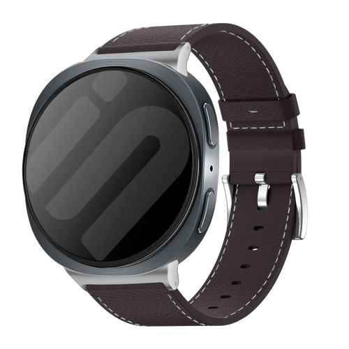Correa cuero granulado Samsung Galaxy Watch 8 - 40mm (cafe marrón)