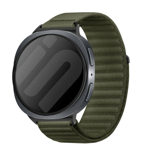 Correa nylon Wave Samsung Galaxy Watch 8 Classic (verde oscuro)