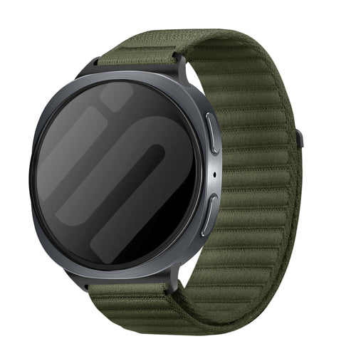 Correa nylon Wave Samsung Galaxy Watch 8 Classic (verde oscuro)