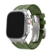 BALR. Correa de silicona Apple Watch Ultra Liquid (verde/titanio)