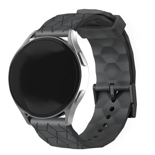 ICE Smart TKS Rectangular 1.41 Silicone Strap Hexagons (Black)