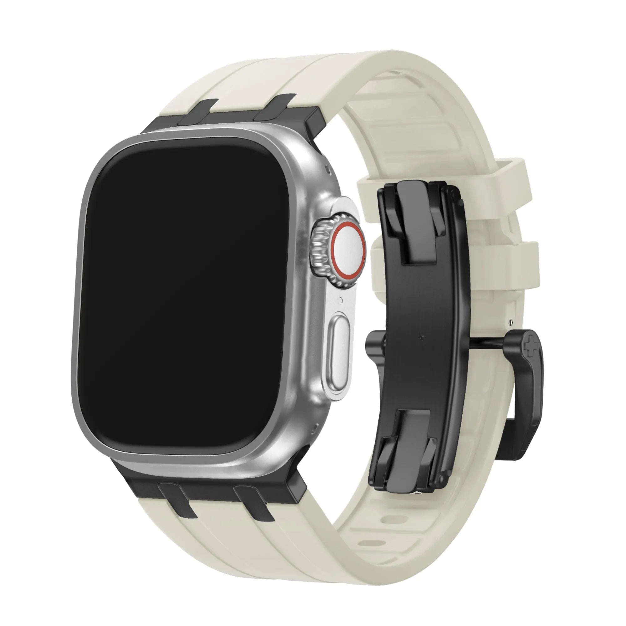 BALR. Correa de silicona Apple Watch Ultra Liquid (beige/negro)