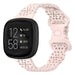 Correa silicona con estampado Fitbit Versa 3 (rosa claro)