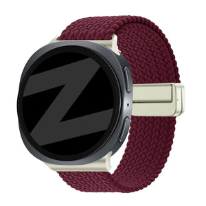 Bandz Samsung Galaxy Watch 8 - 40mm Magnetic Braided Strap (Wine Red)