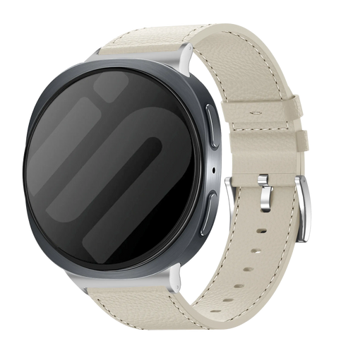 Correa cuero granulado Samsung Galaxy Watch 8 - 40mm (beige)