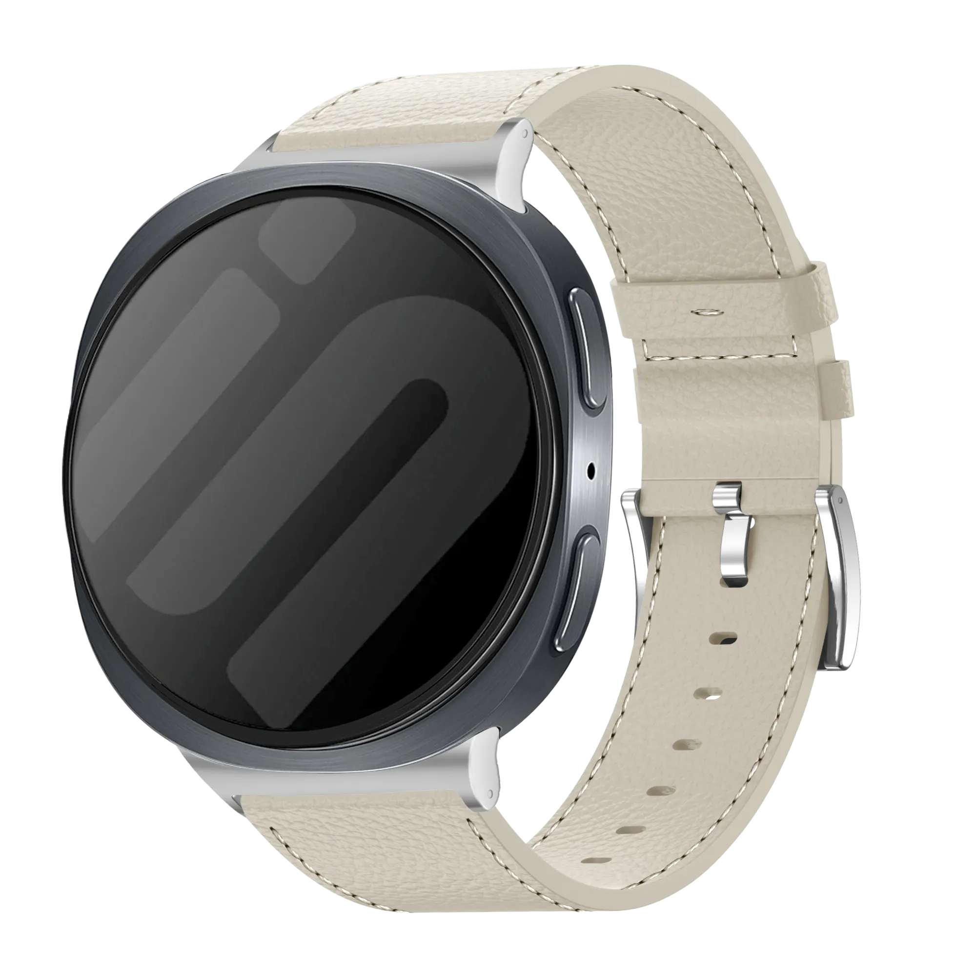 Samsung Galaxy Watch 8 - 40mm Leather Grain Strap (Beige)