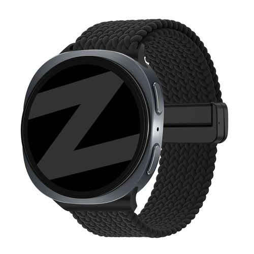 Bandz Samsung Galaxy Watch 9 - 44mm Magnetic Braided Strap (Black)